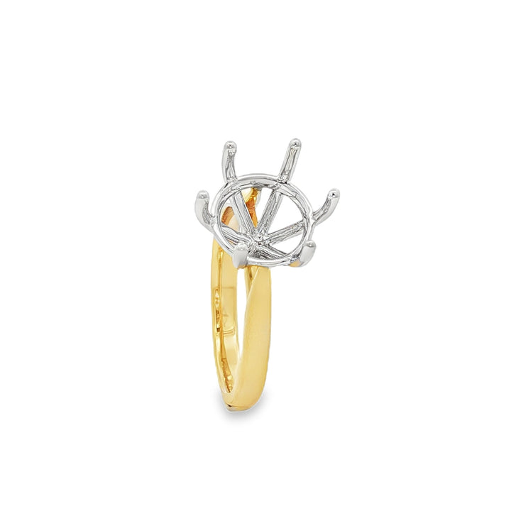 14kt Yellow And White Gold Semi-Mount