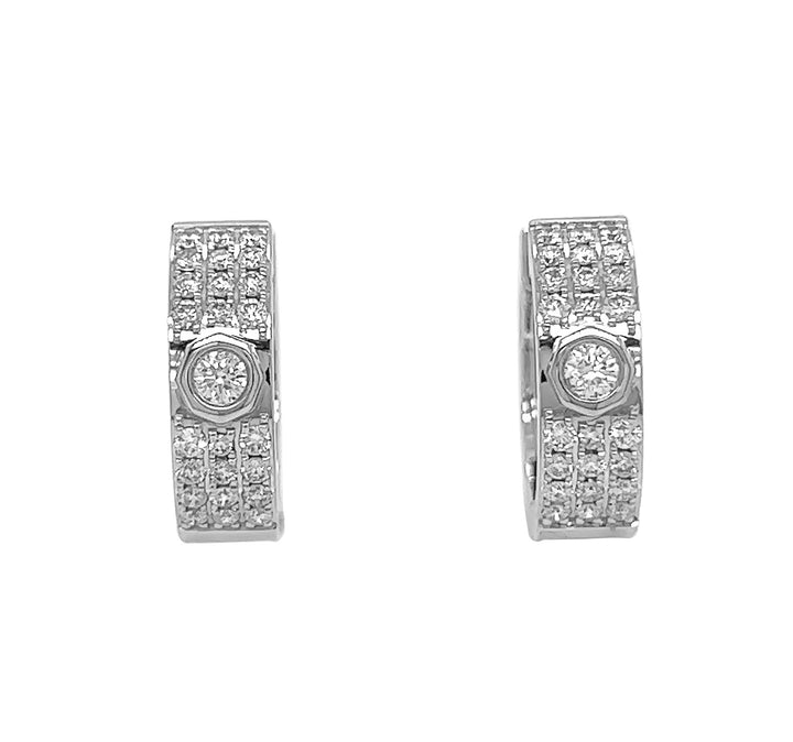 18kt White Gold Diamond Earrings