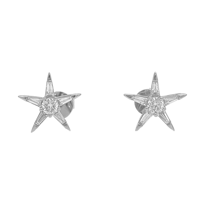 18kt White Gold Diamond Earrings
