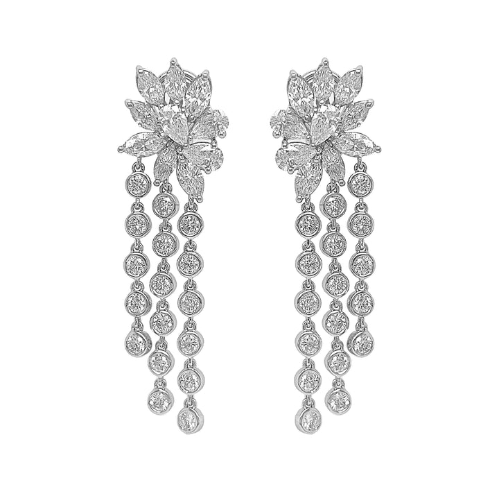 18kt White Gold Diamond Earrings