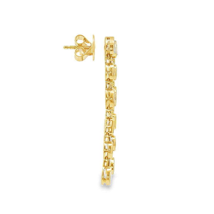 14kt Yellow Gold Lab Diamond Dangling Earrings