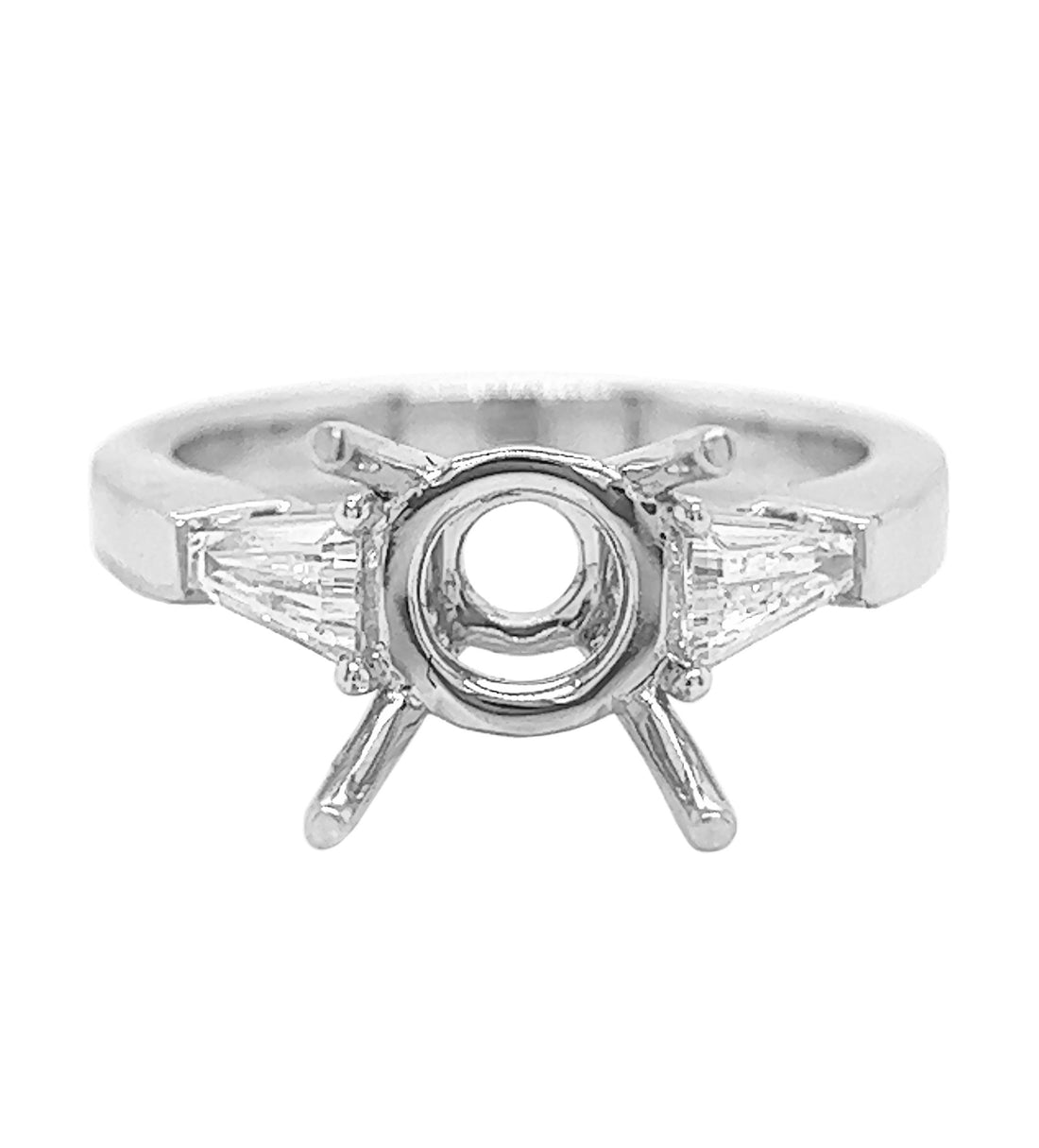 18kt White Gold Diamond Semi Mount
