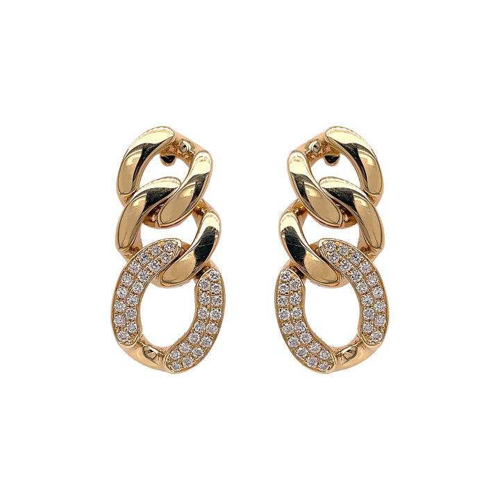 18kt Yellow Gold Diamond Earrings