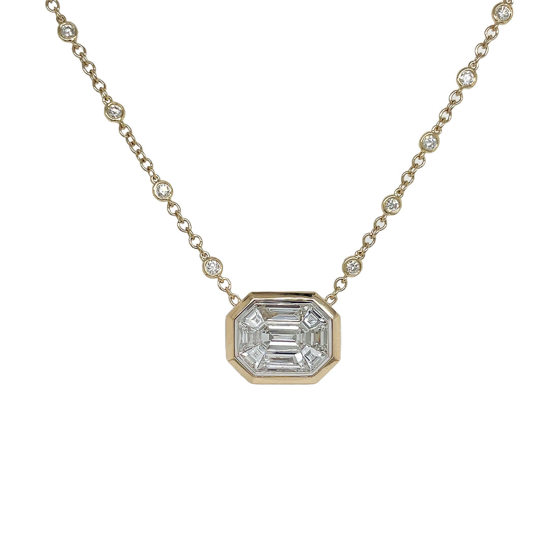 18kt Yellow Gold Diamond Necklace