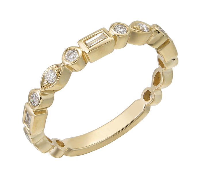 18kt Yellow Gold Diamond Band
