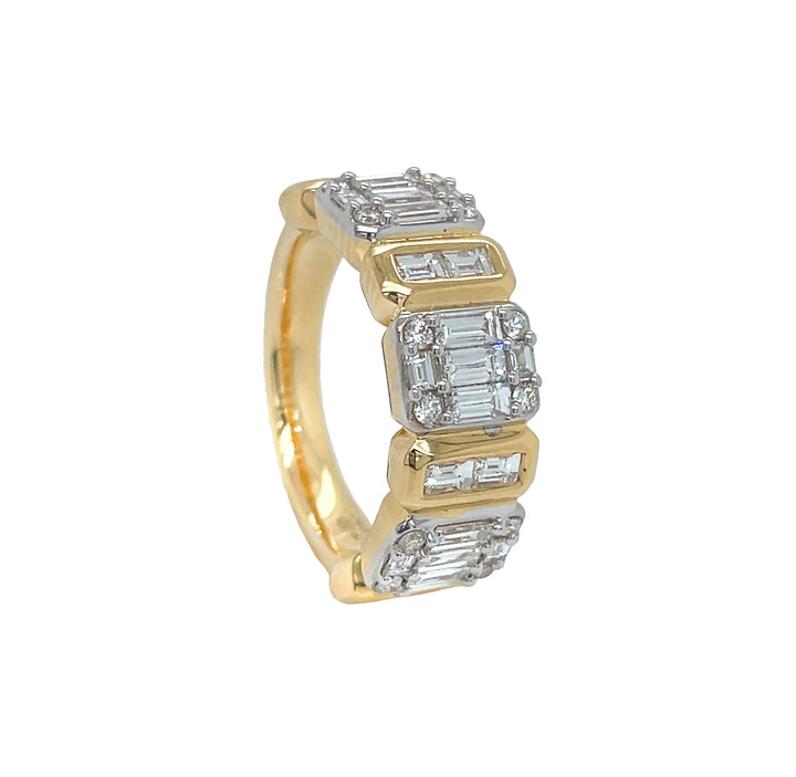 18kt Yellow and White Gold Diamond Band