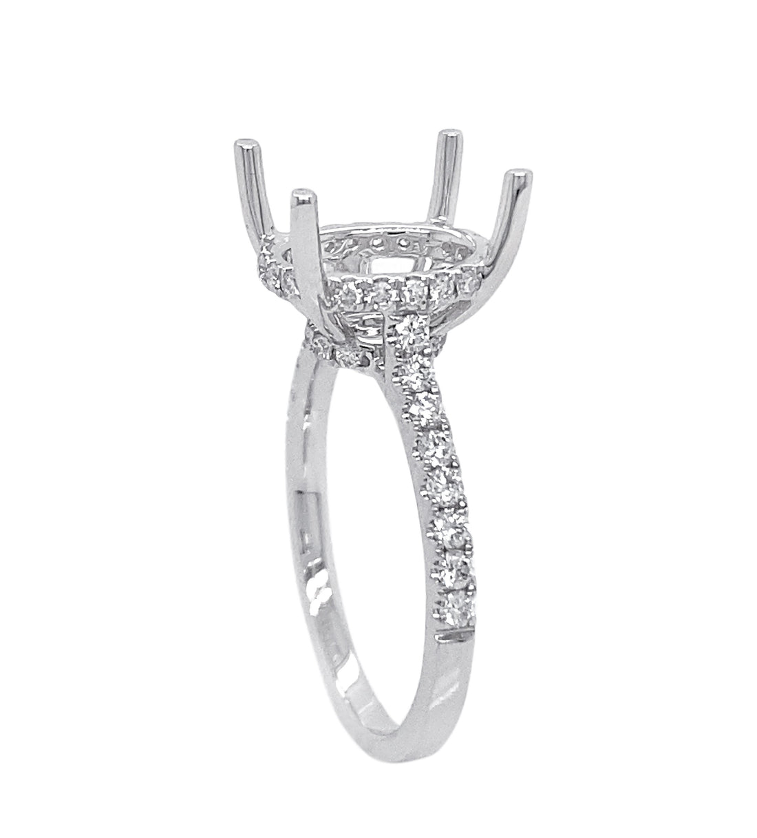 18kt White Gold Diamond Semi Mount