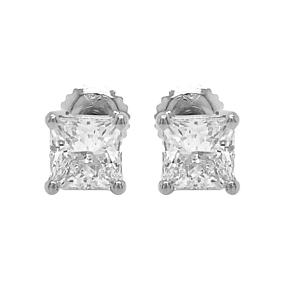 14kt White Gold Diamond Earrings