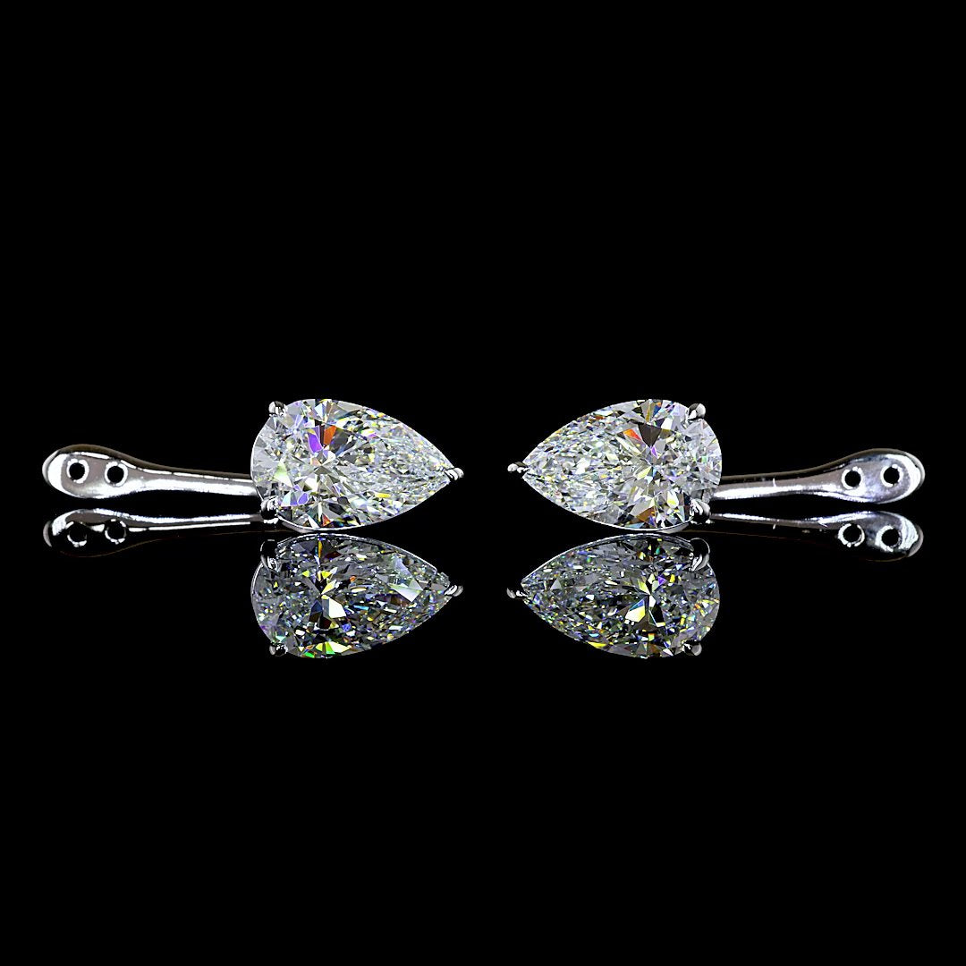 14kt White Gold Lab Diamond Earring