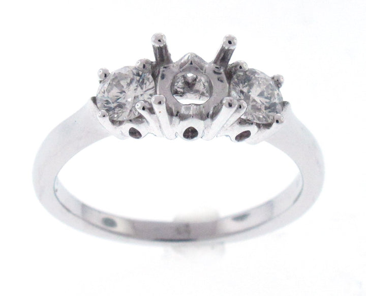 18kt White Gold Diamond Semi Mount