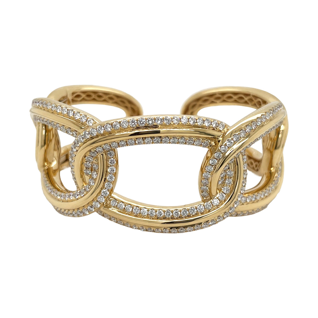 18kt Yellow Gold Diamond Link Bangle