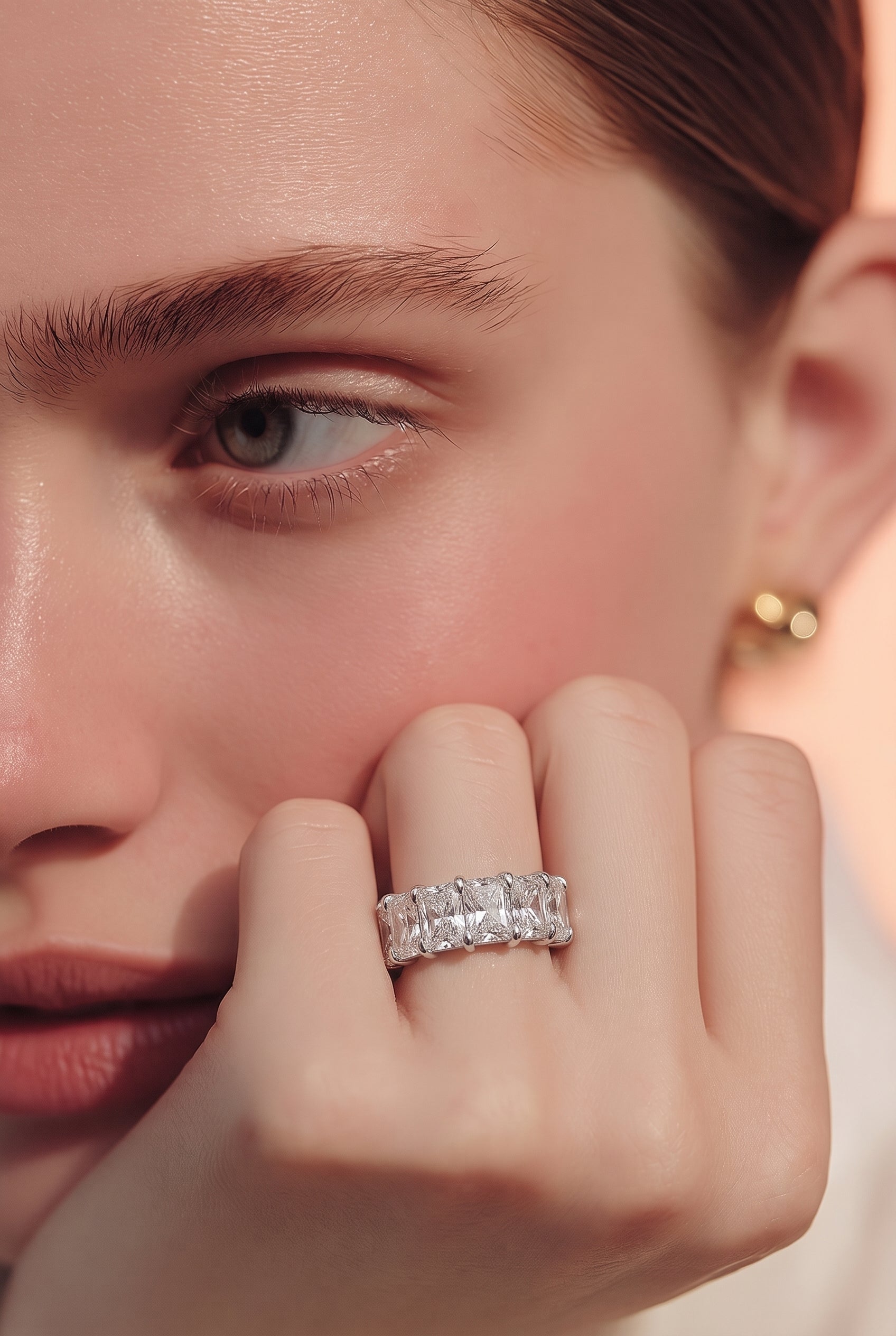 Platinum Lab Diamond Eternity Band