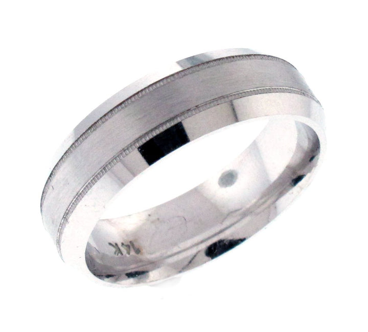 14kt White Gold Men's Wedding Band