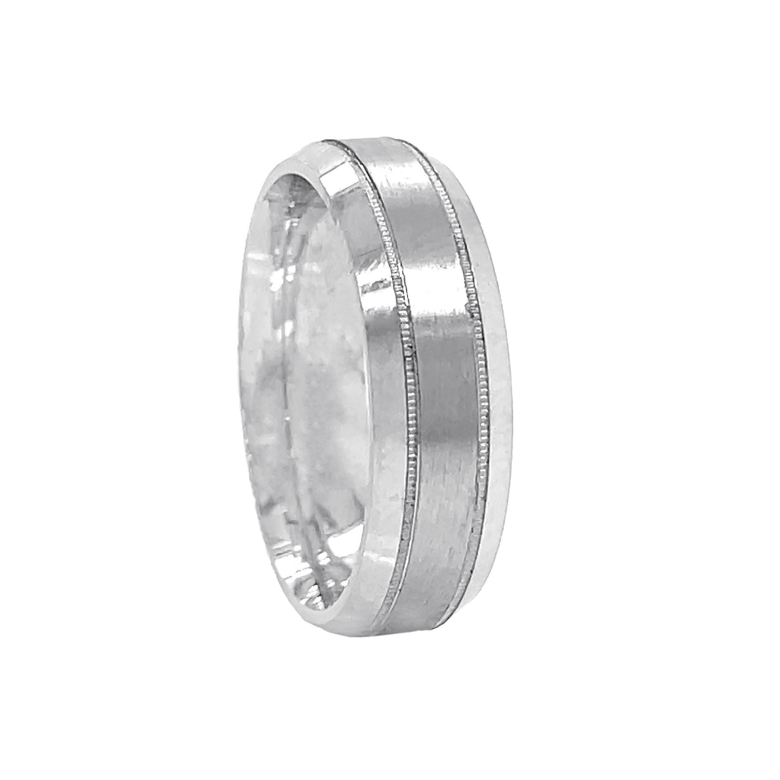 14kt White Gold Men's Wedding Band