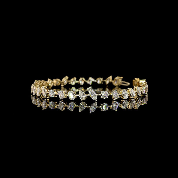 14kt Yellow Gold Lab Diamond Tennis Bracelet