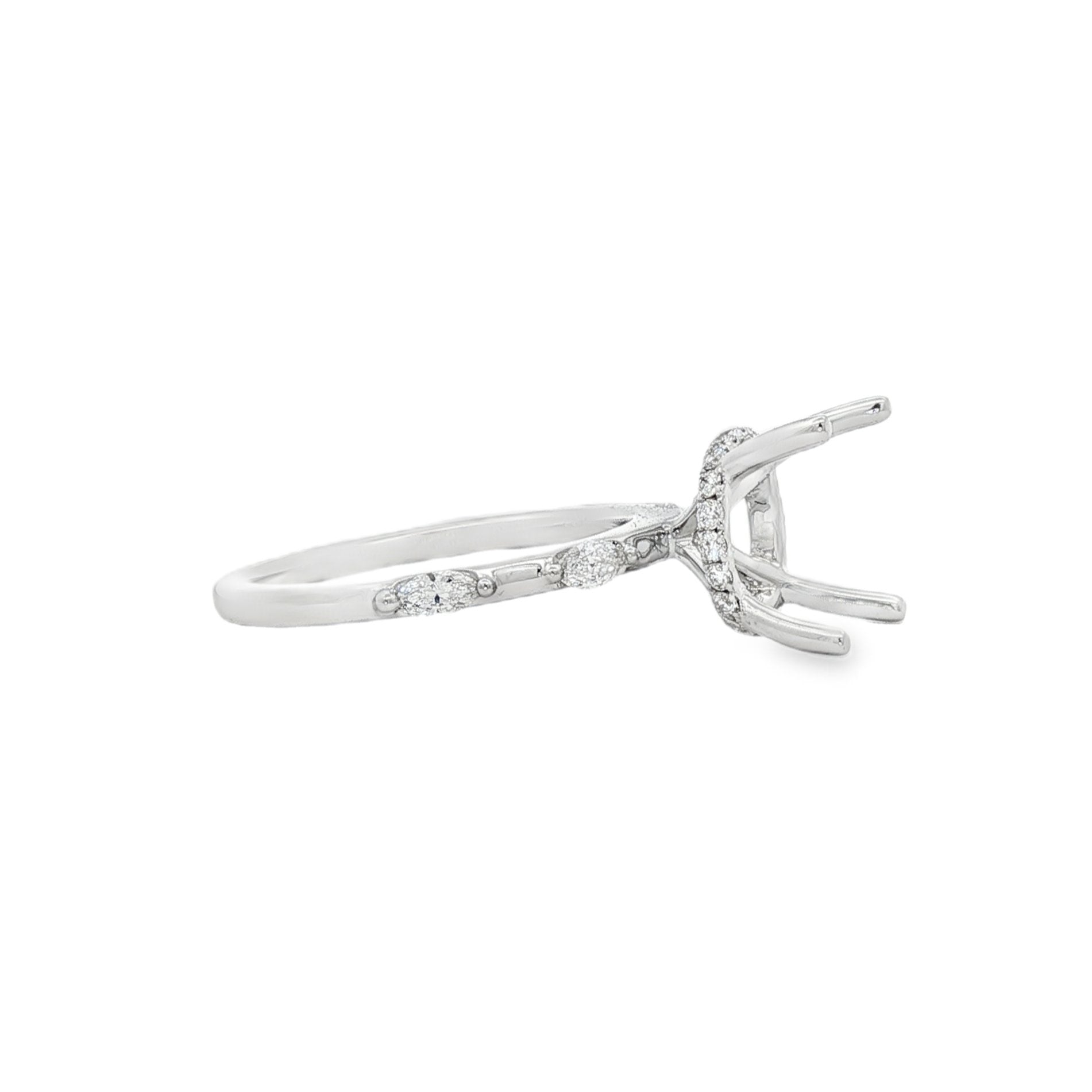 18kt White Gold Diamond Semi-Mount