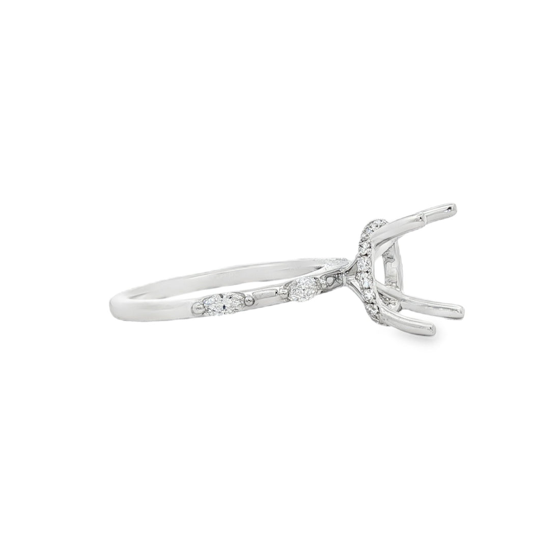 18kt White Gold Diamond Semi-Mount