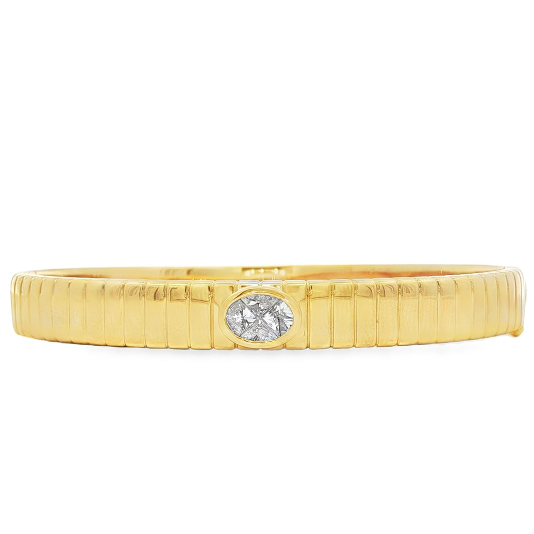 18kt Yellow Gold Diamond Bangle
