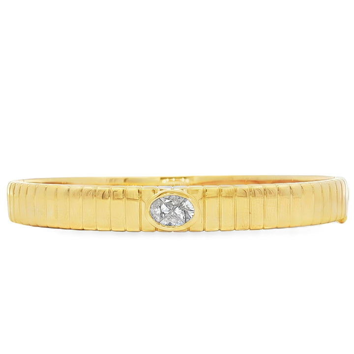 18kt Yellow Gold Diamond Bangle