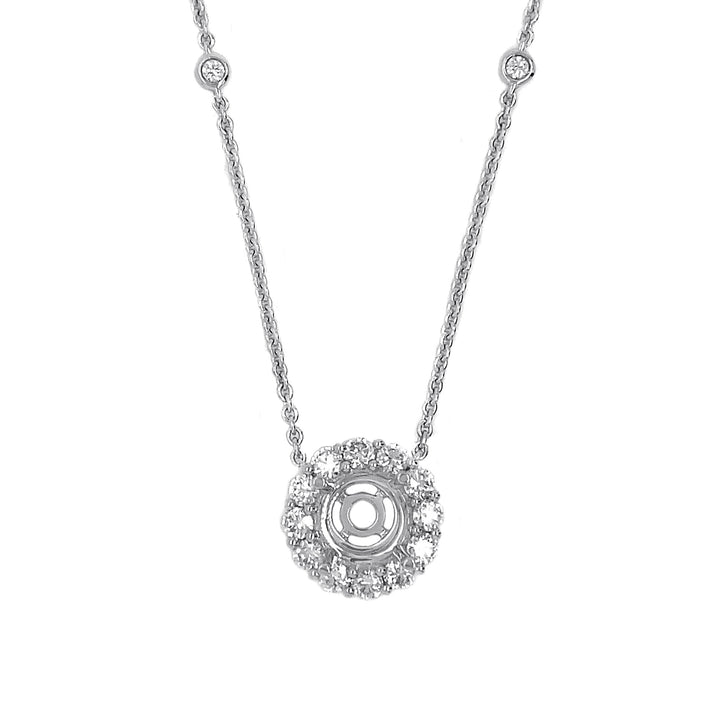 18kt White Gold Diamond Pendant Mounting
