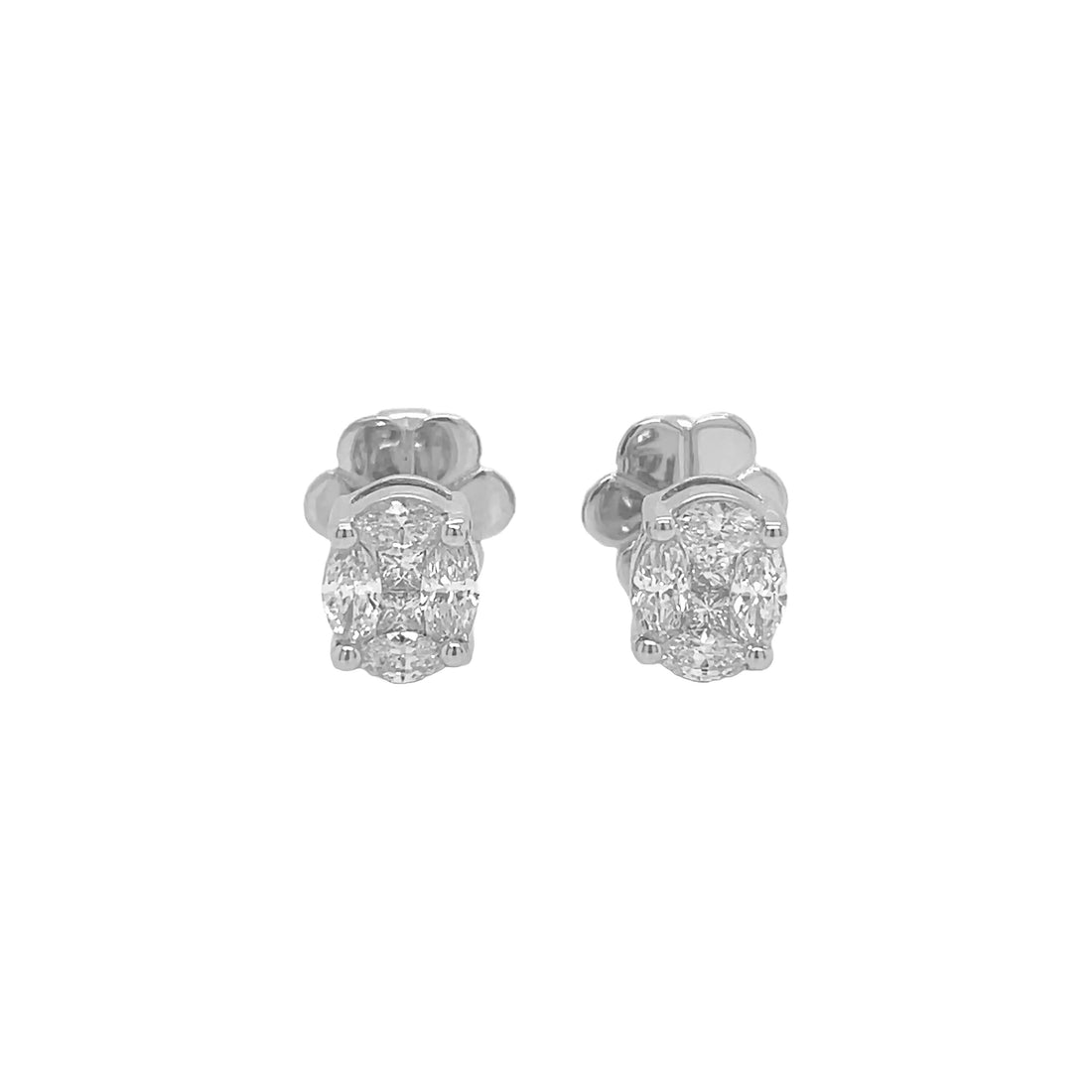 18kt White Gold Diamond Earrings
