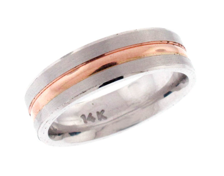 14kt White Gold Men's Wedding Band