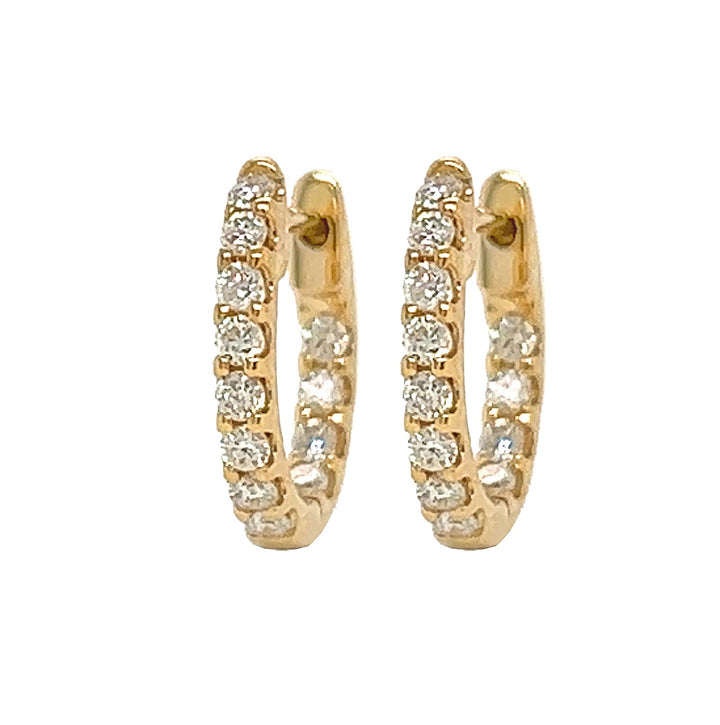 14Kt Yellow Gold Diamond Earrings
