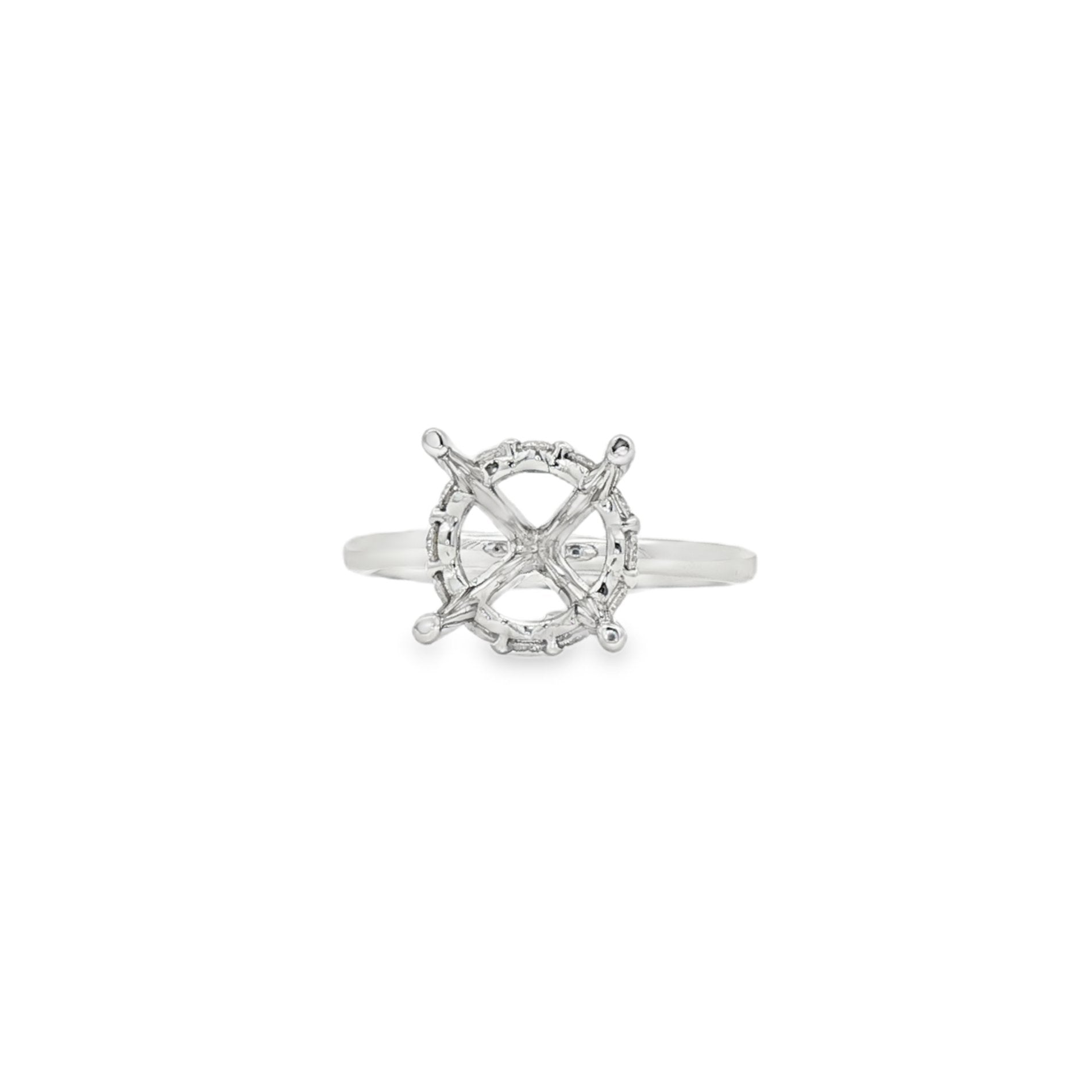 18kt White Gold Diamond Semi-Mount