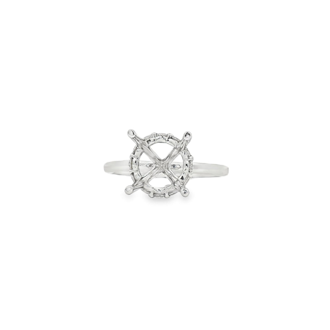 18kt White Gold Diamond Semi-Mount