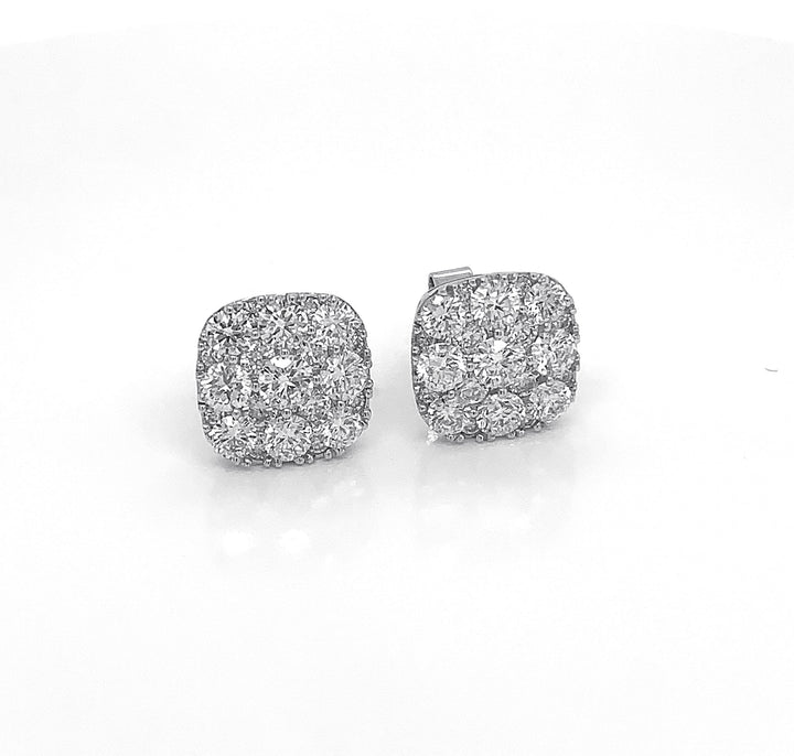 18kt White Gold Diamond Studs Earrings