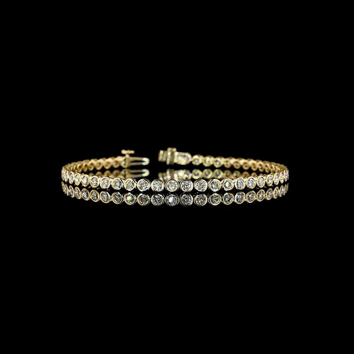 14kt Yellow Gold Lab Diamond Tennis Bracelet