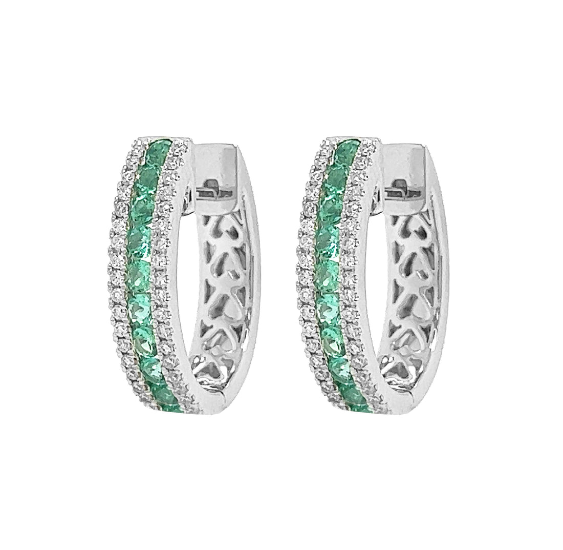 18kt White Gold Diamond Earrings