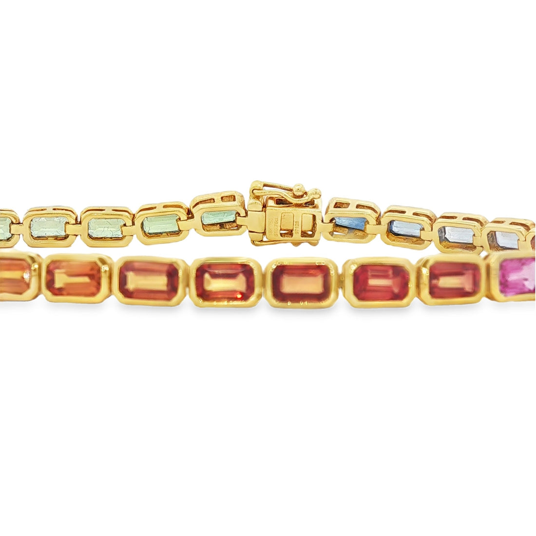 18kt Yellow Gold Multi Sapphire Bracelet