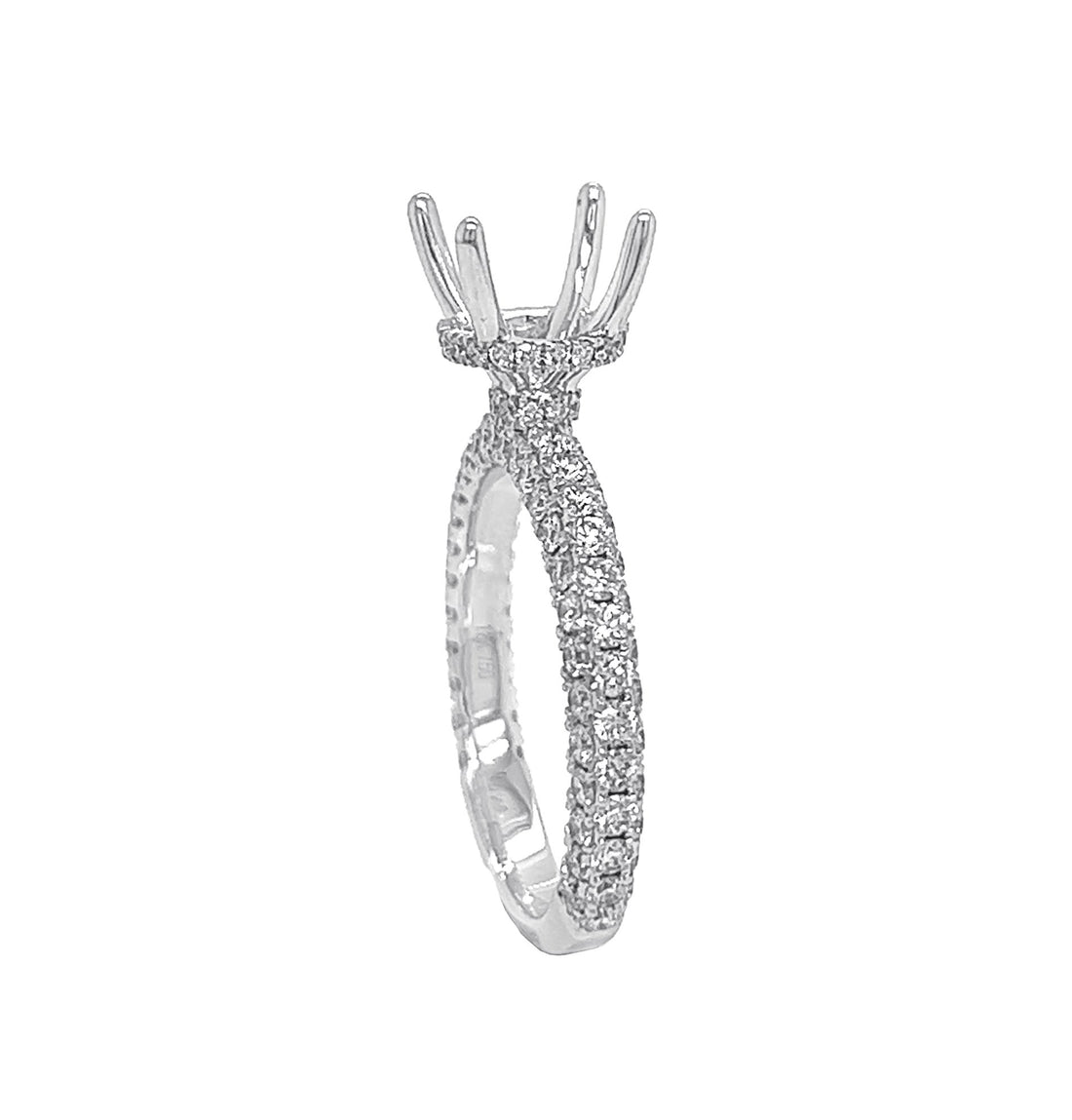 18kt White Gold Diamond Semi Mount