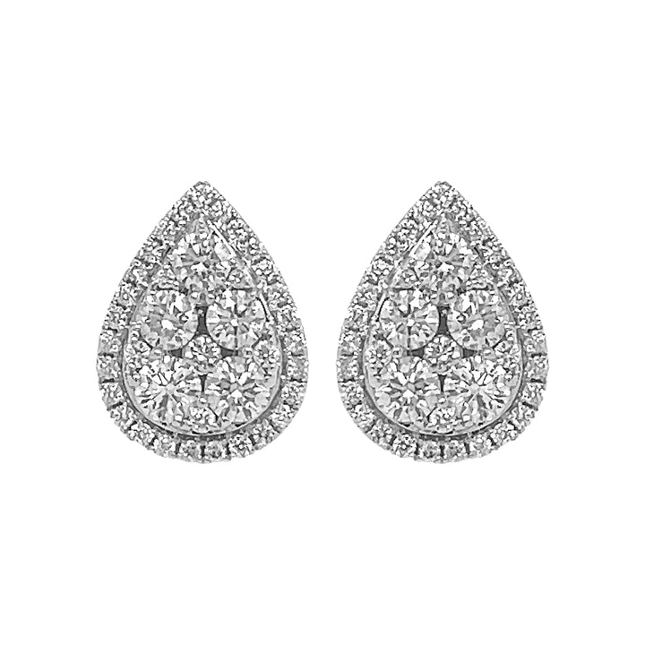 18kt White Gold Diamond Studs