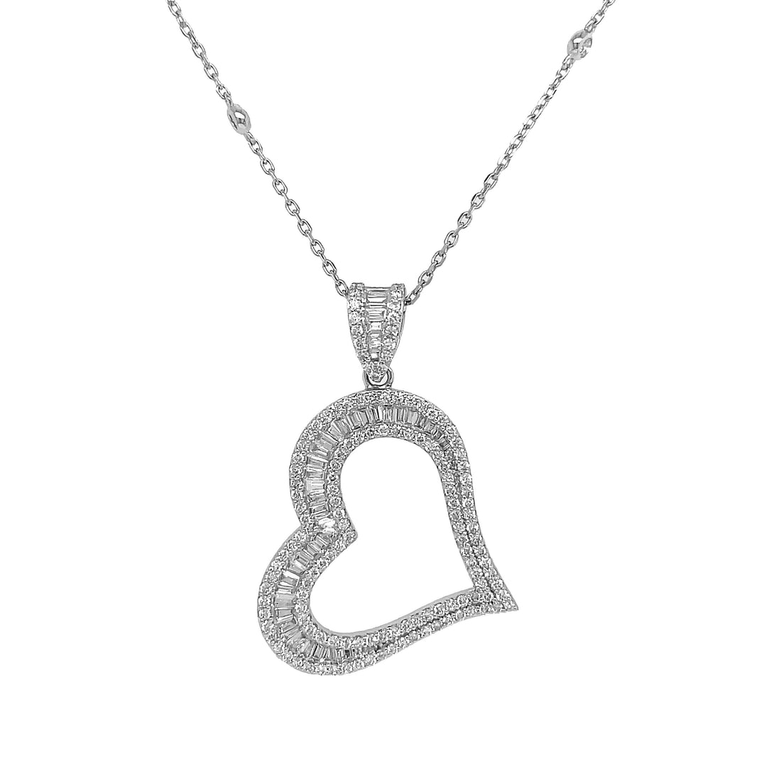 18kt White Gold Diamond Pendant