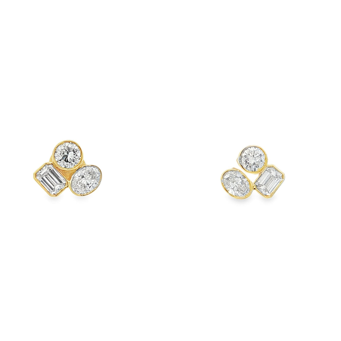 14kt Yellow Gold Lab Diamond Earrings