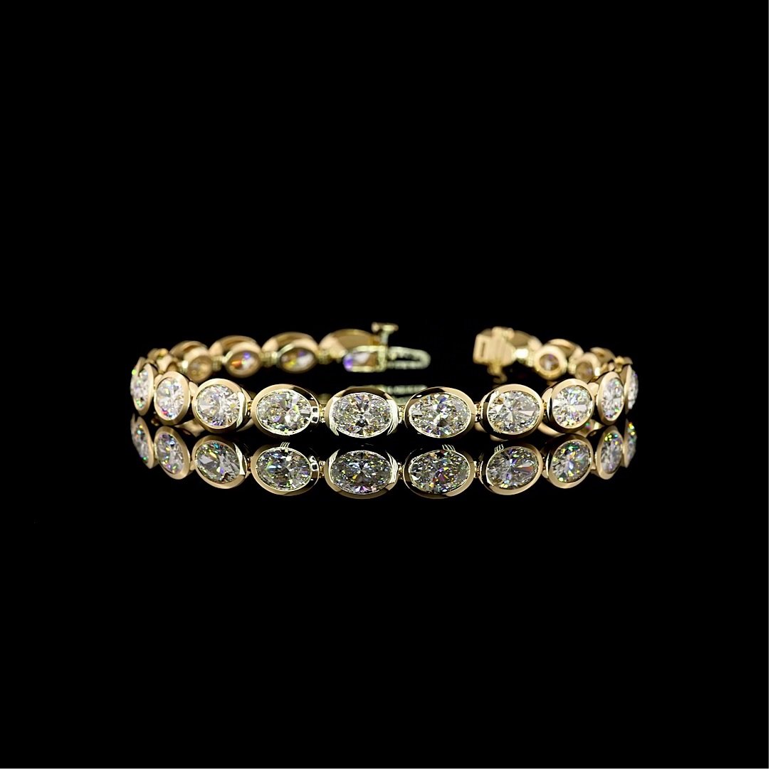 14kt Yellow Gold Lab Diamond Tennis Bracelet
