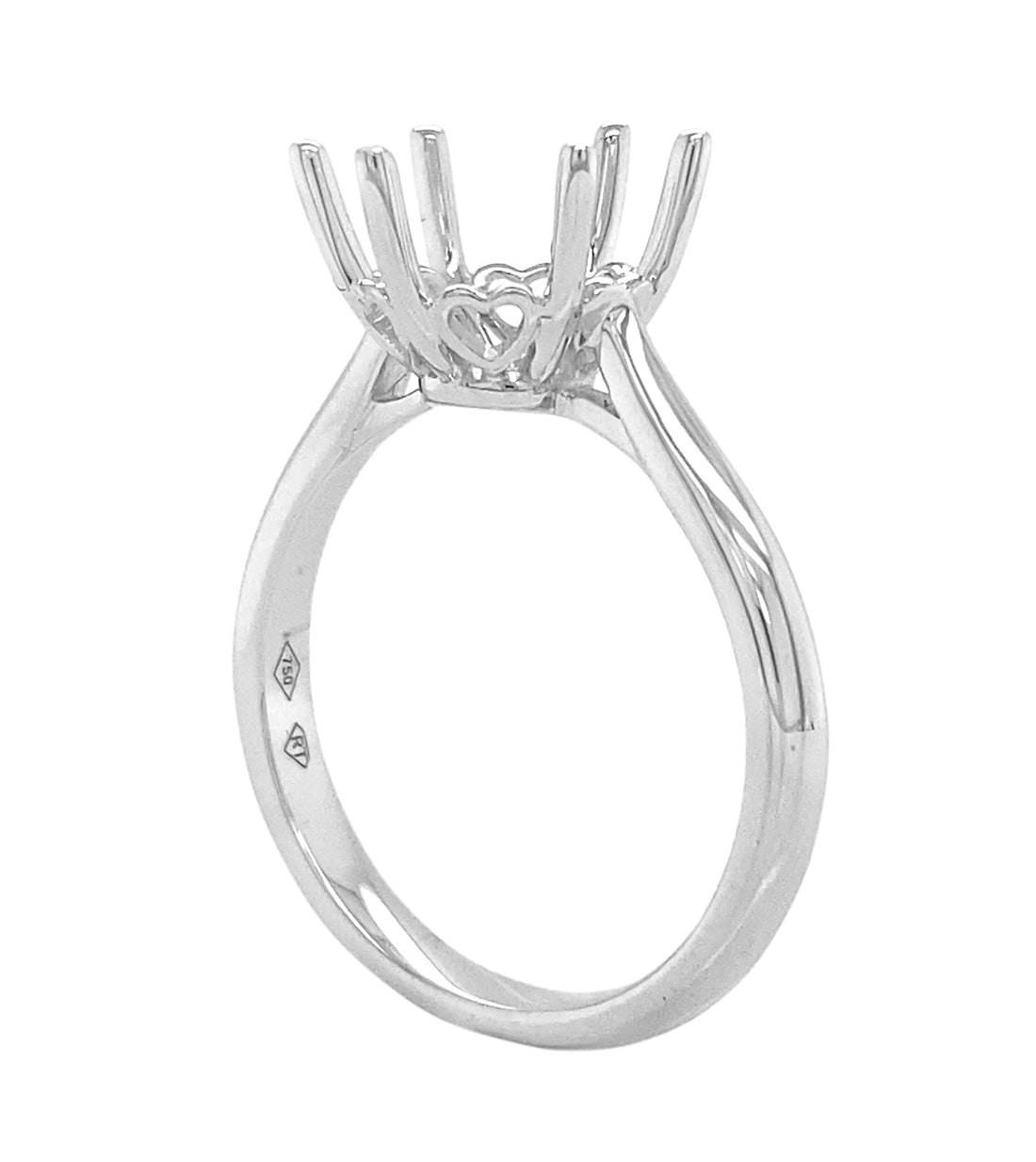 18kt White Gold Diamond Semi Mount