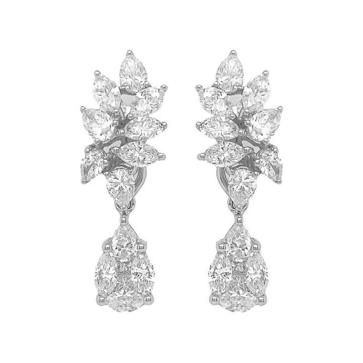 18kt White Gold Diamond Earrings
