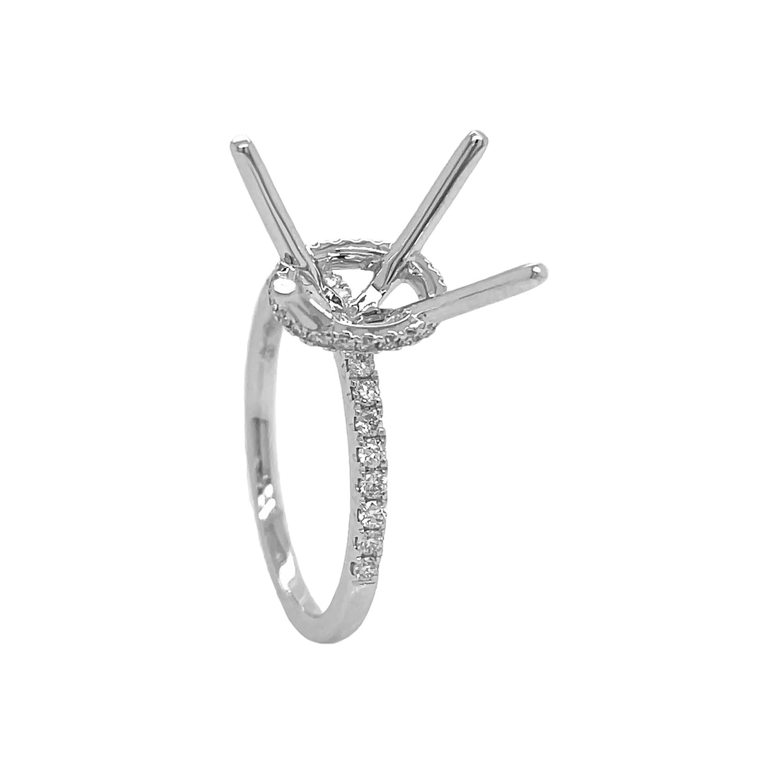 18kt White Gold Diamond Semi-mount