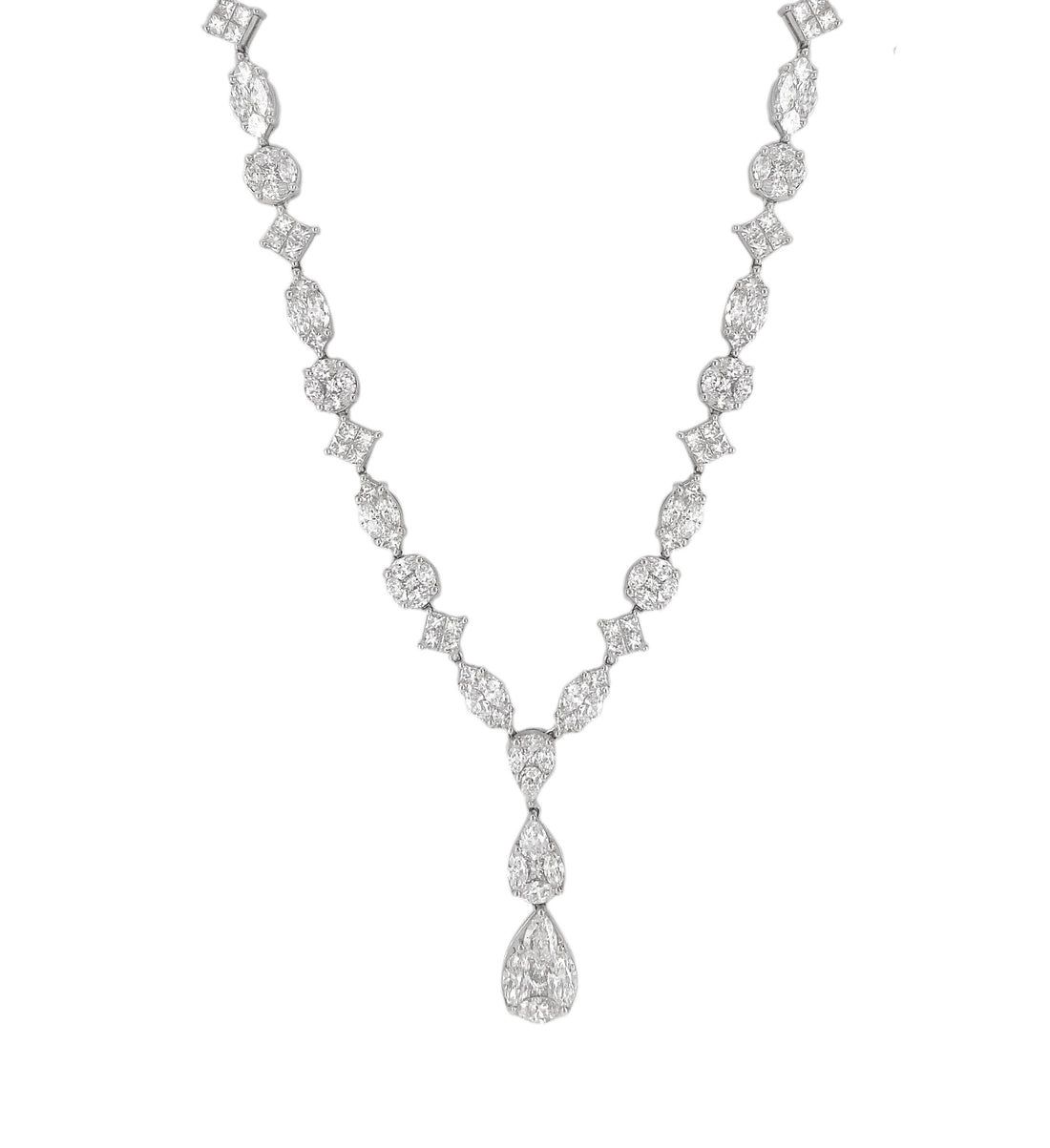 18kt White Gold Diamond Necklace