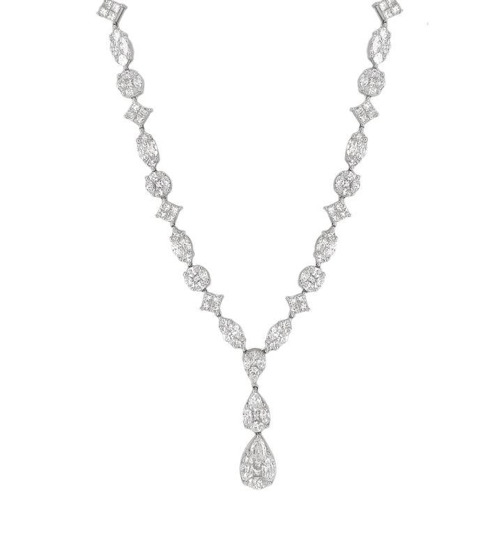 18kt White Gold Diamond Necklace