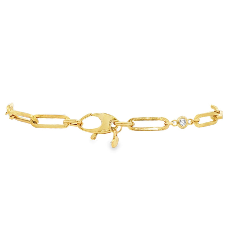 18kt Yellow Gold Diamond Link Bracelet