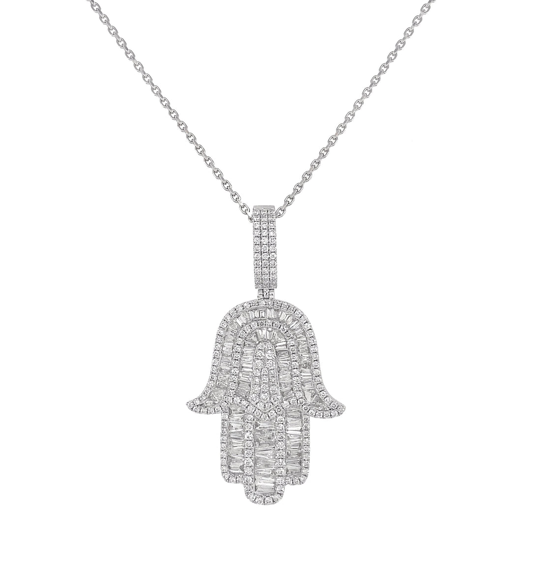18kt White Gold Diamond Pendant
