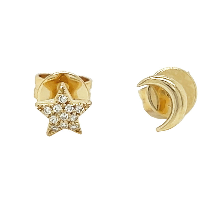 14kt Yellow Gold Diamond Earrings