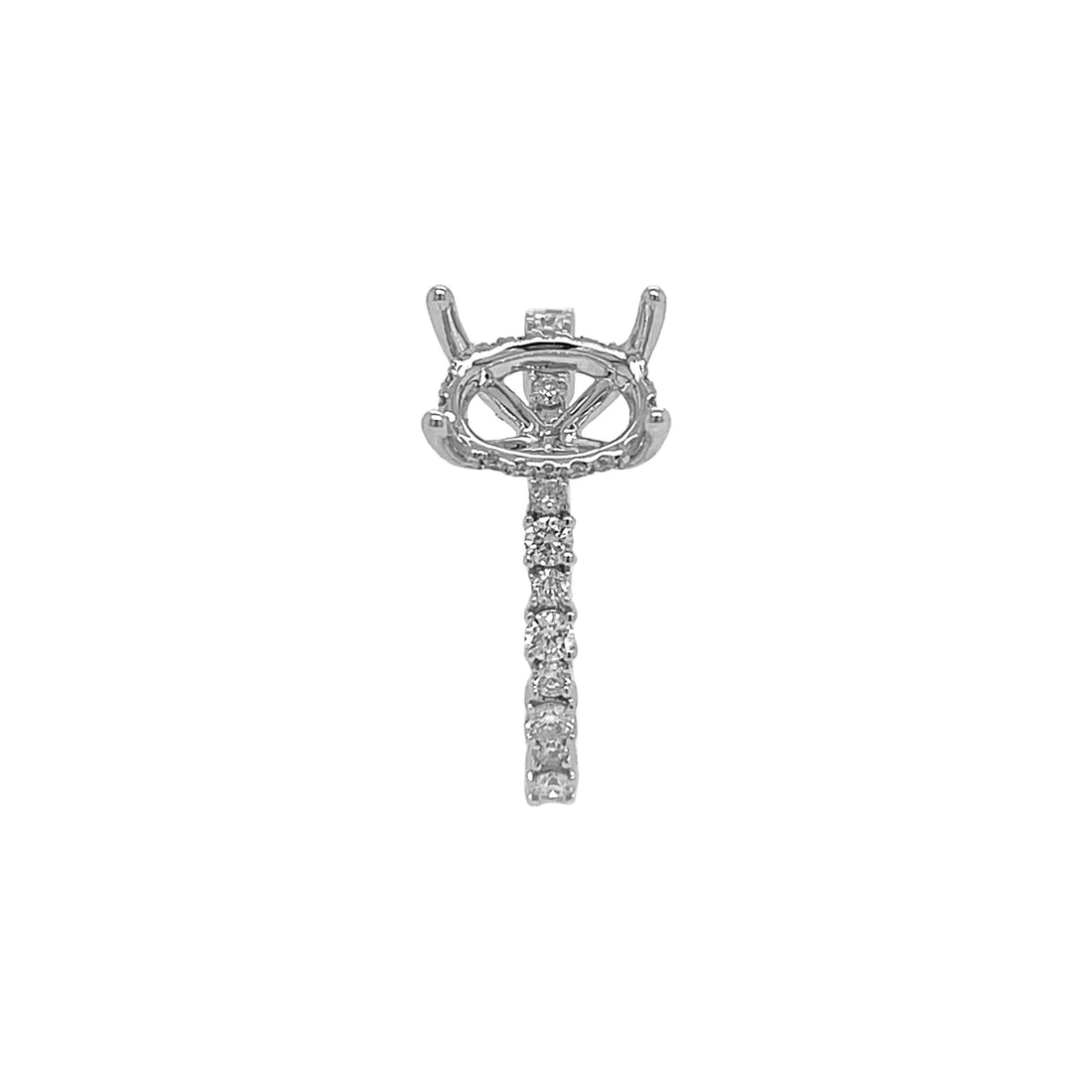 18kt White Gold Diamond Semi Mount