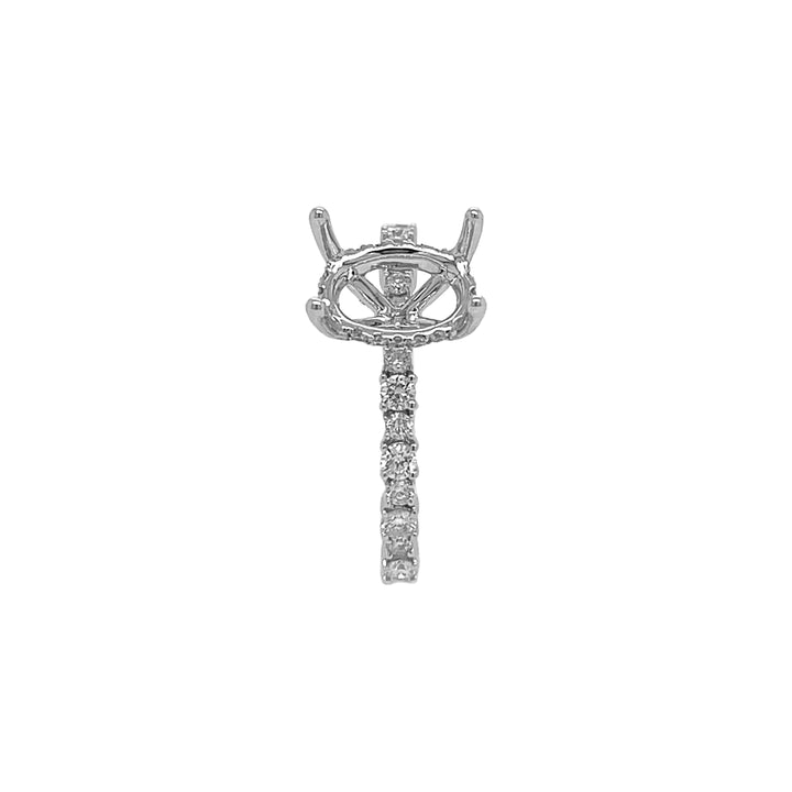 18kt White Gold Diamond Semi Mount