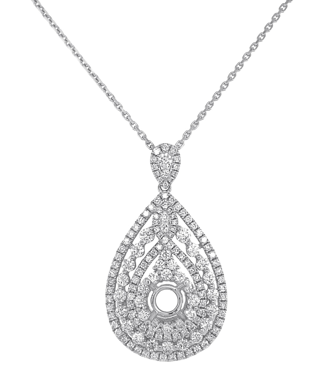 18kt White Gold Diamond Pendant