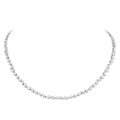 18kt White Gold Diamond Necklace